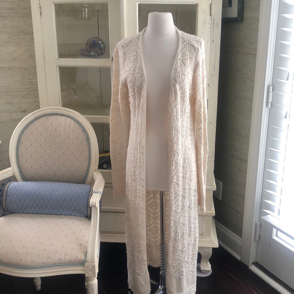 Crochet duster sweater